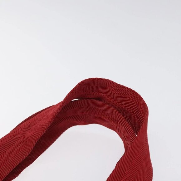 PRADA Hand Bag Canvas Red Silver Auth bs25015 - Picture 9 of 16